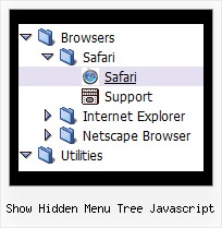 Show Hidden Menu Tree Javascript Folder Tree Javascript
