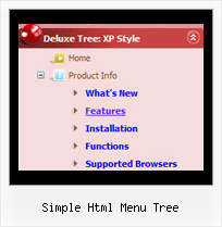 Simple Html Menu Tree Tree View