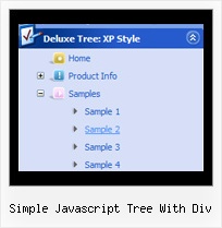 Simple Javascript Tree With Div Tree Cascade Vertical Menu