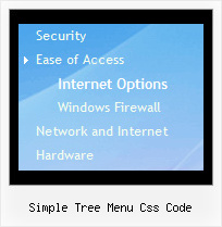 Simple Tree Menu Css Code Menu Horizontal Tree