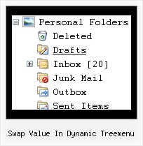 Swap Value In Dynamic Treemenu Tree Disable Menu