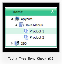 Tigra Tree Menu Check All Tree Horizontal Menu Example