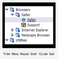 Tree Menu Mouse Over Slide Out Menubar And Tree