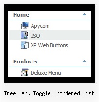 Tree Menu Toggle Unordered List Tree Side Bar