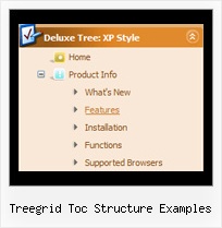 Treegrid Toc Structure Examples Tree View Dropdown Menu Frame