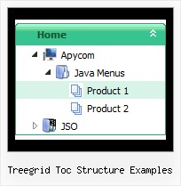 Treegrid Toc Structure Examples Tree Xp Style Menu Explorer