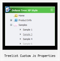 Treelist Custom Js Properties Menu Slide Tree Example