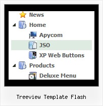 Treeview Template Flash Folding Tree Menu