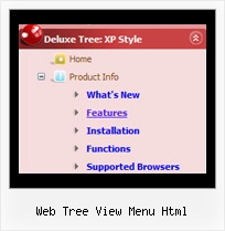 Web Tree View Menu Html Tree Menu Horizontal Frames
