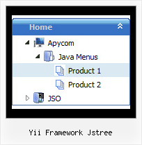 Yii Framework Jstree Menu Bar Tree View