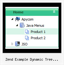 Zend Example Dynamic Tree Categories Tree Menu Onmouseover